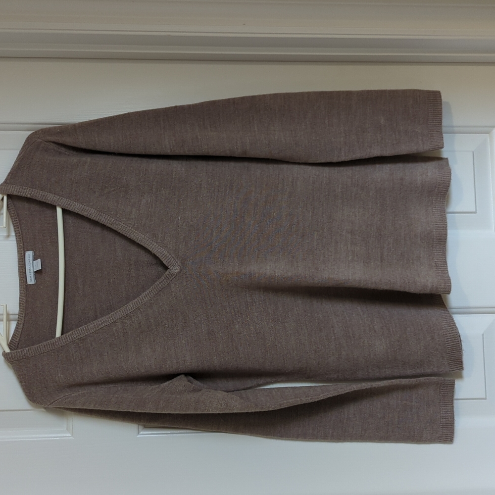 Light Brown NY&CO Vneck Sweater-M
